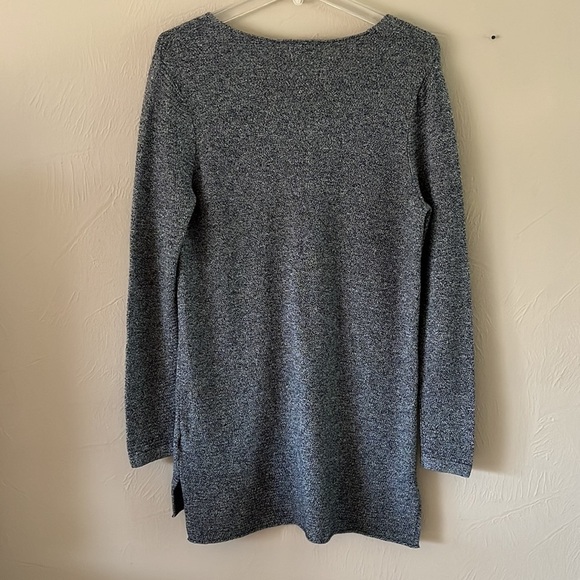 Old navy gray tunic v neck long sleeve size M light ribbed - Picture 5 of 11